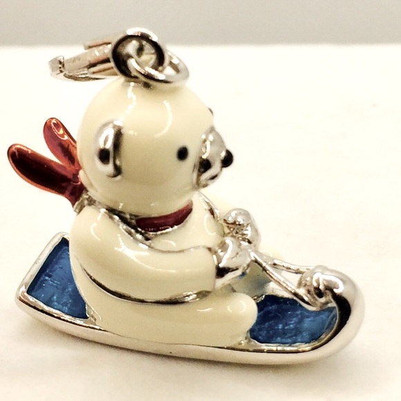AMORE LA VITA POLAR BEAR ON SLED CHARM - Picture 1 of 8